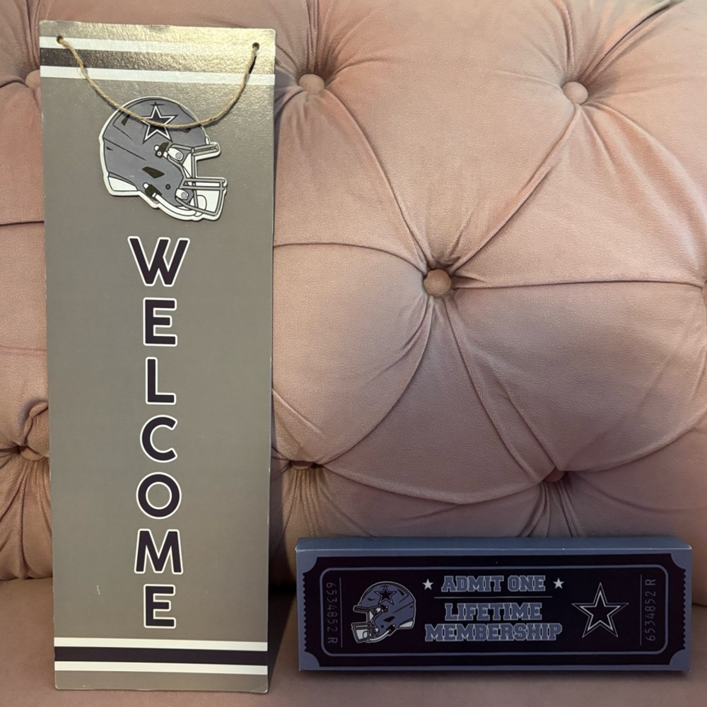Dallas Cowboys NFL Welcome Sign and Ticket Plaque Mini Canvas